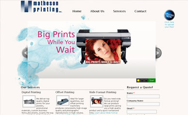 Matheson Printing Website.